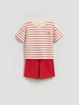 Reserved - Bawełniany komplet - czerwony