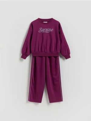 Reserved - Bawełniany komplet - fioletowy