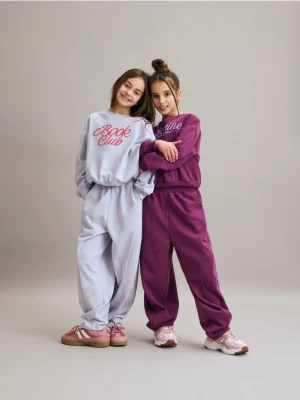 Reserved - Bawełniany komplet - fioletowy