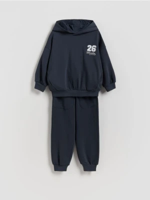 Reserved - Bawełniany komplet - granatowy