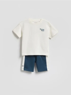 Reserved - Bawełniany komplet - granatowy