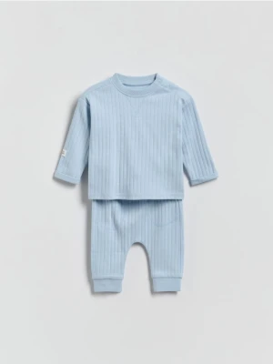 Reserved - Bawełniany komplet - jasnoniebieski