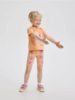 Reserved - Bawełniany komplet - jasnopomarańczowy