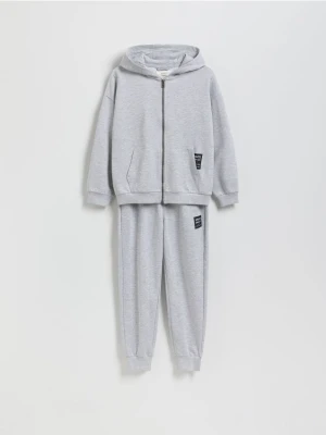 Reserved - Bawełniany komplet - jasnoszary