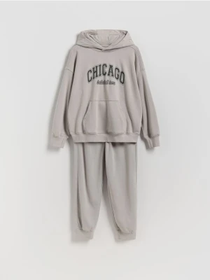 Reserved - Bawełniany komplet - jasnoszary
