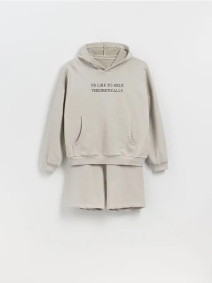 Reserved - Bawełniany komplet - jasnoszary