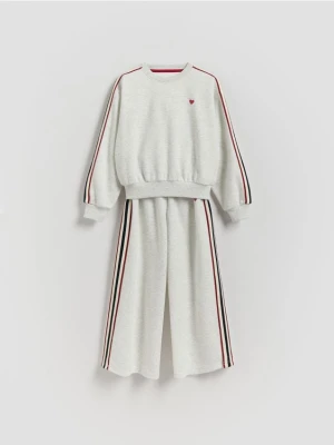 Reserved - Bawełniany komplet - jasnoszary