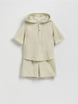 Reserved - Bawełniany komplet - jasnozielony