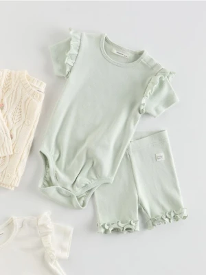 Reserved - Bawełniany komplet - jasnozielony