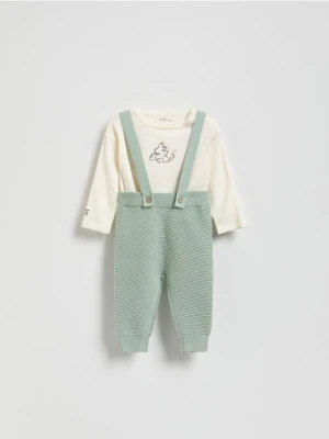 Reserved - Bawełniany komplet - jasnozielony