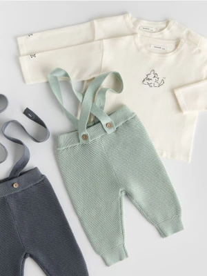 Reserved - Bawełniany komplet - jasnozielony