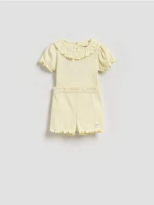 Reserved - Bawełniany komplet - jasnożółty
