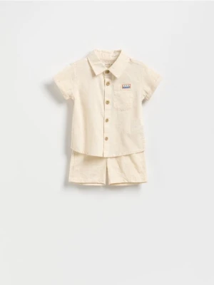 Reserved - Bawełniany komplet - kremowy