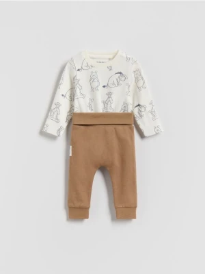 Reserved - Bawełniany komplet Kubuś Puchatek - złamana biel