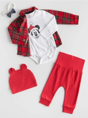 Reserved - Bawełniany komplet Mickey Mouse - czerwony