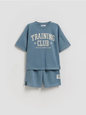 Reserved - Bawełniany komplet - niebieski
