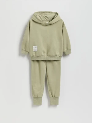 Reserved - Bawełniany komplet - oliwkowy
