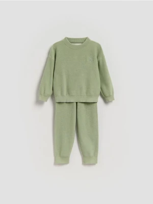 Reserved - Bawełniany komplet - oliwkowy