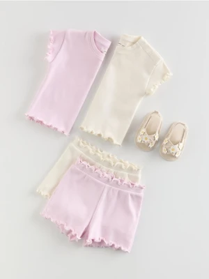 Reserved - Bawełniany komplet - pastelowy róż