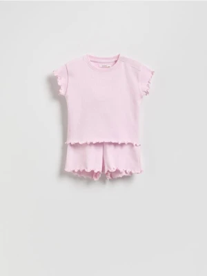 Reserved - Bawełniany komplet - pastelowy róż