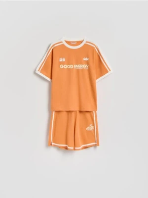 Reserved - Bawełniany komplet - pomarańczowy