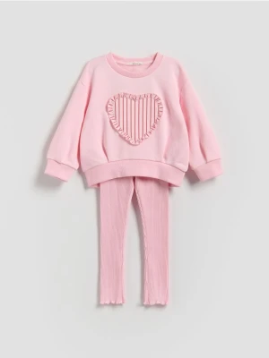 Reserved - Bawełniany komplet - różowy