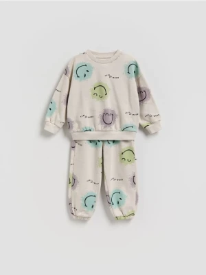 Reserved - Bawełniany komplet SmileyWorld® - jasnoszary
