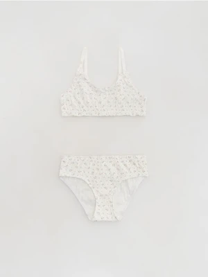 Reserved - Bawełniany komplet - złamana biel