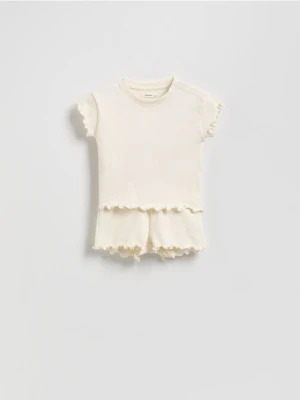 Reserved - Bawełniany komplet - złamana biel