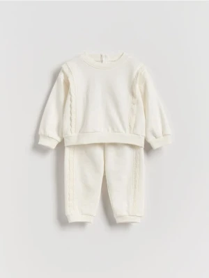 Reserved - Bawełniany komplet - złamana biel