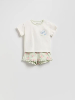 Reserved - Bawełniany komplet - złamana biel