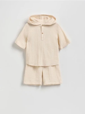 Reserved - Bawełniany komplet - złamana biel