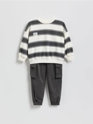 Reserved - Bawełniany komplet - złamana biel