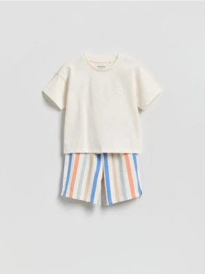 Reserved - Bawełniany komplet - złamana biel