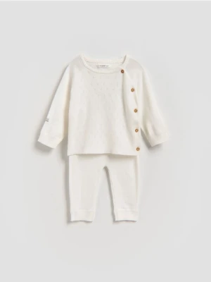 Zdjęcie produktu Reserved - Bawełniany komplet - złamana biel