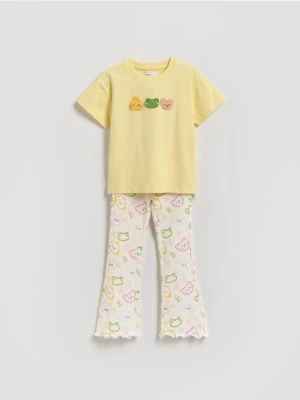 Reserved - Bawełniany komplet - złamana biel