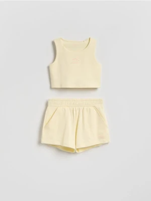 Reserved - Bawełniany komplet - żółty