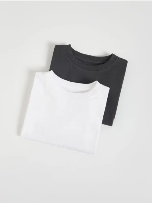 Reserved - Bawełniany longsleeve 2 pack - biały