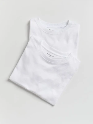 Reserved - Bawełniany longsleeve 2 pack - biały