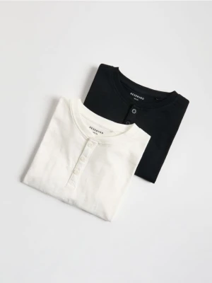 Reserved - Bawełniany longsleeve 2 pack - czarny