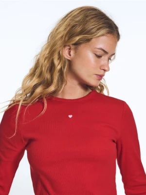 Reserved - Bawełniany longsleeve 2 pack - czerwony