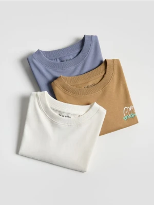 Reserved - Bawełniany longsleeve 3 pack - fioletowy