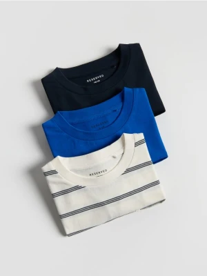 Reserved - Bawełniany longsleeve 3 pack - granatowy