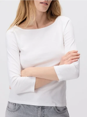 Reserved - Bawełniany longsleeve - biały