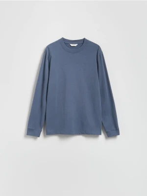 Reserved - Bawełniany longsleeve - granatowy