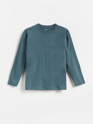 Reserved - Bawełniany longsleeve - granatowy