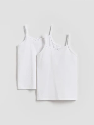 Reserved - Bawełniany podkoszulek 2 pack - biały