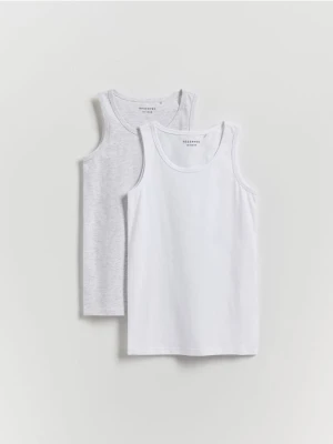 Reserved - Bawełniany podkoszulek 2 pack - jasnoszary