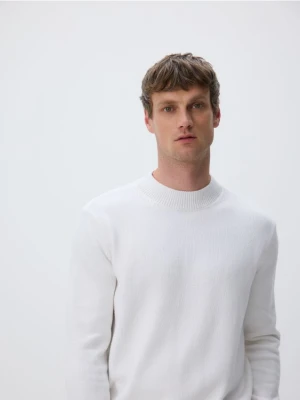 Reserved - Bawełniany półgolf - biały