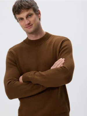 Reserved - Bawełniany półgolf - brązowy